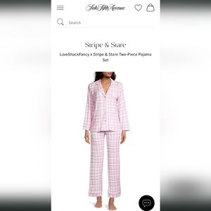 LoveShakFancy X Stripe & Stare two pieces Pajama set.